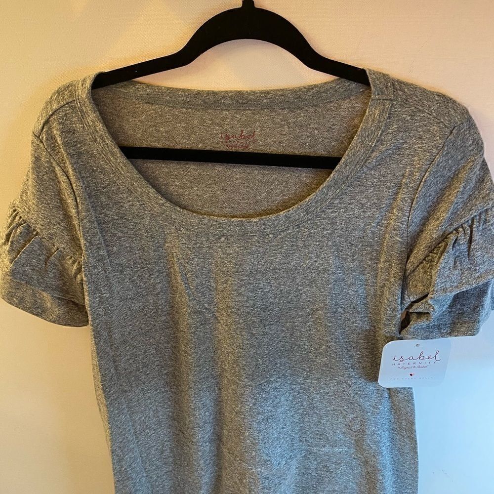 🎊Isabel Maternity sleeve T-shirt Dress -gray Size : small - Picture 8 of 11